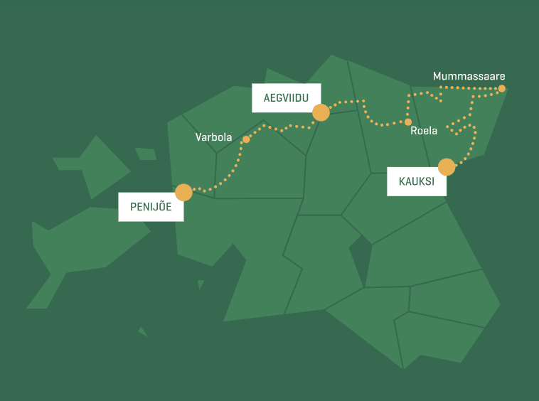 RMK Matkatee (Hiking Route) Penijõe-Aegviidu-Kauksi haru - 613km